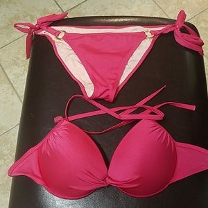 Hot pink bikini small petite